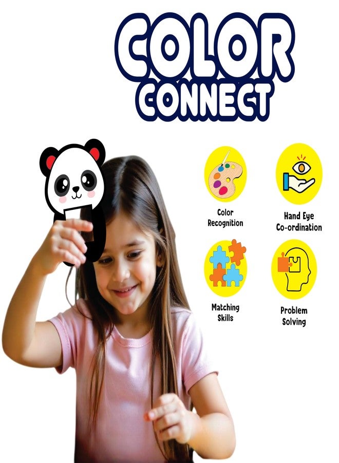 BRAIN BASKET Color Connect - Color Matching Game, Mind Games for Kids and Toddlers, Flashcards Color Sequence Travel Game, Fun Educational Puzzle for Ages 2 to 8 Years| Puzzle & Scrabble Game for Kids - Image 3